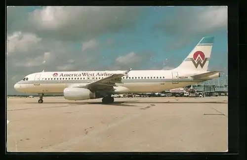 AK Flugzeug Airbus A320 der America West Airlines am Boden