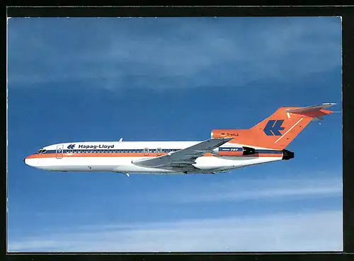 AK Flugzeug Boeing-Jet 727-100 von Hapag-Lloyd im Flug