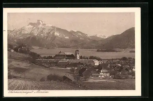 AK Mondsee, Totalansicht aus der Vogelschau