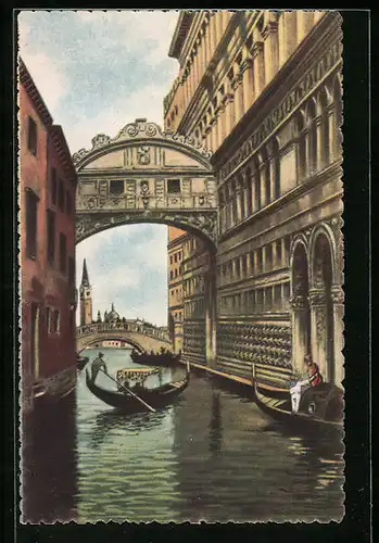 AK Venezia, Ponte dei Sospiri visto dal ponte della Canonica