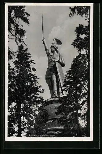 AK Mermannsdenkmal mit Hermann dem Cherusker