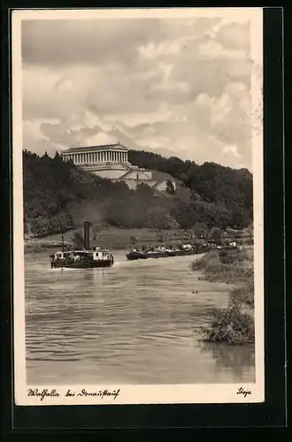 AK Donaustauf, Blick zur Walhalla