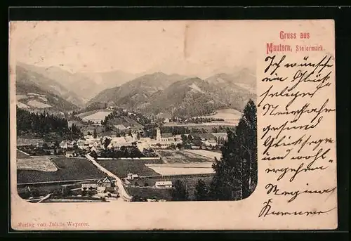 AK Mautern, Gesamtansicht aus der Vogelschau