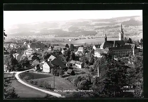 AK Maria Lankowitz, Ortsansicht aus der Vogelschau