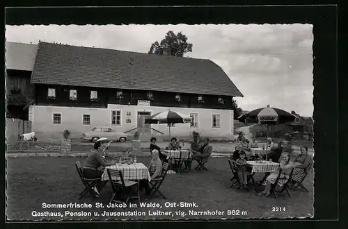 AK Sankt Jakob im Walde, Gasthaus, Pension und Jausenstation Leitner