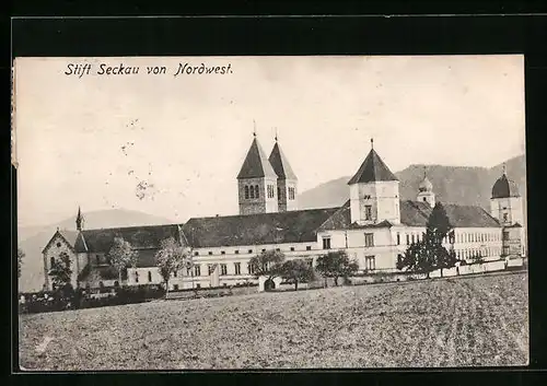 AK Seckau, Blick von Nordwest auf das Stift