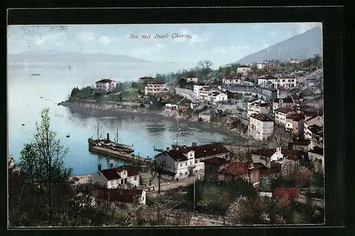 AK Ika, Ortsansicht mit Insel Cherso