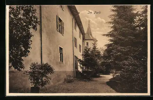 AK Villingen / Schwarzwald, Lehr- u. Erziehungs-Institut St. Ursula, Park