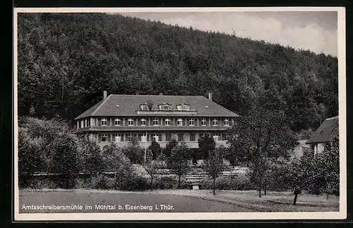 AK Eisenberg / Thür., Hotel-Pension Waldhaus Amtsschreibersmühle