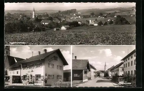 AK Egglham, Gesamtansicht, Hauptstrasse und Geschäftshaus von Stefan Weber
