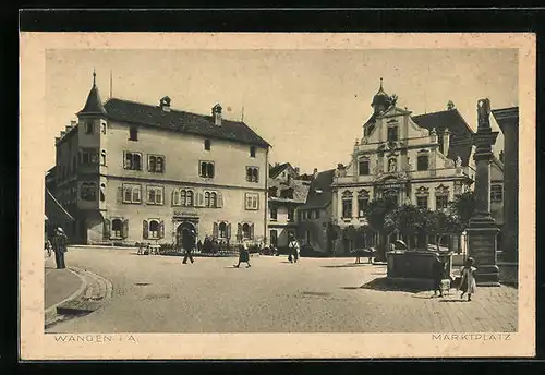 AK Wangen i. A., Marktplatz