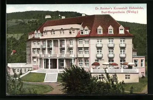 AK Bad Mergentheim, Dr. Reicher`s Kuranstalt Hohenlohe