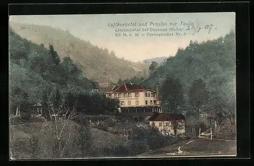 AK Oppenau / Baden, Hotel und Pension zur Taube im Lierbachtal