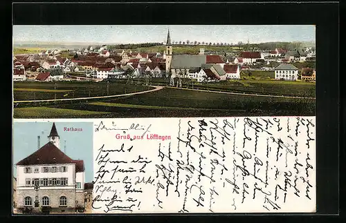 AK Löffingen, Panorama, Rathaus