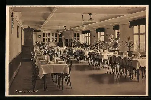 AK Villingen / Schwarzwald, Lehr- u. Erziehungs-Institut St. Ursula, Speisesaal