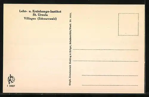 AK Villingen / Schwarzwald, Lehr- u. Erziehungs-Institut St. Ursula, Gang im Ostflügel