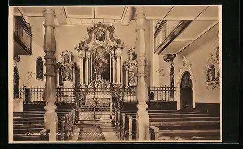 AK Villingen / Schwarzwald, Lehr- u. Erziehungs-Institut St. Ursula, Inneres der Klosterkirche