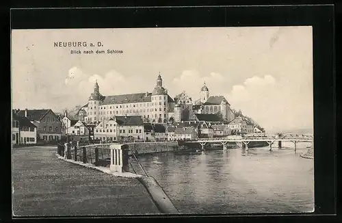 AK Neuburg a. D., Blick nach dem Schloss