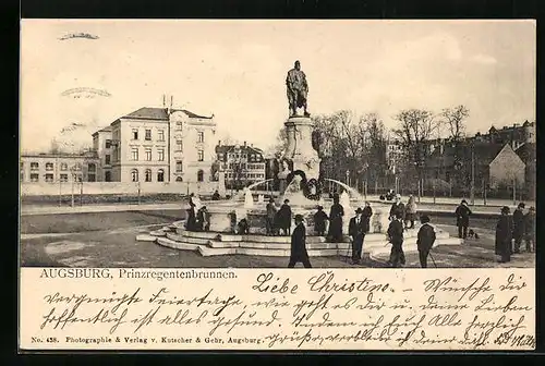 AK Augsburg, Prinzregentenbrunnen
