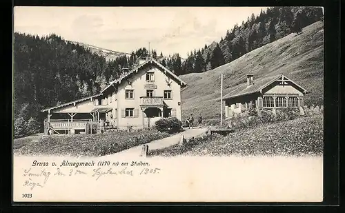 AK Immenstadt im Allgäu, Berggasthof Almagmach am Stuiben