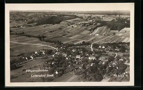 AK Leitersdorf, Totalansicht vom Flugzeug aus