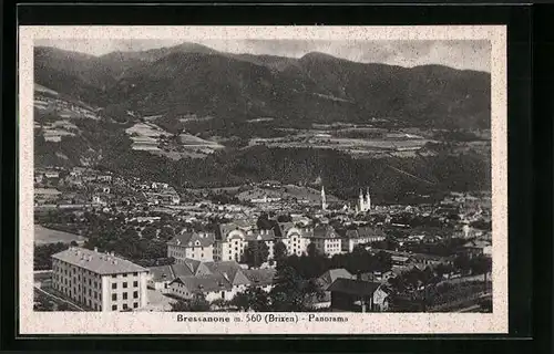AK Bressanone, Ortsansicht mit Bergpanorama