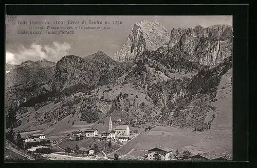 AK Gossensass /Innerpflersch, Ortsansicht mit Bergpanorama