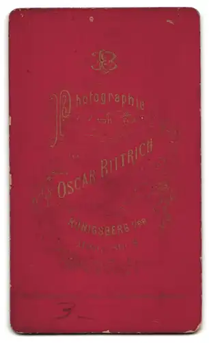 Fotografie Oscar Bittrich, Königsberg i. Pr., Münz-Strasse 8, Bürgerlicher Herr mit Schnurrbart