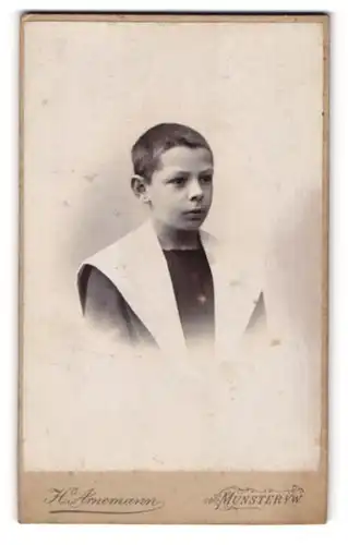 Fotografie Heinrich Arnemann, Münster i /W., Frauenstr. 1, Hübscher Knabe im Matrosenanzug