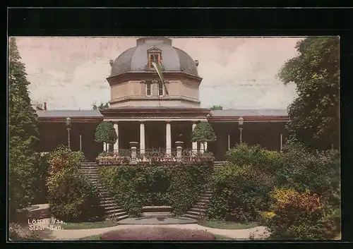 AK Löbau i. S., Blick auf das Stadt-Bad
