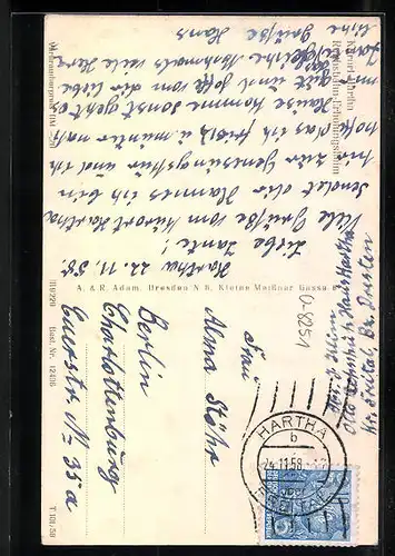 AK Hartha, Ansicht vom Reichsbahn- Erholungsheim