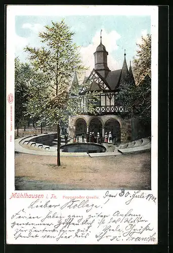 AK Mühlhausen i. Th., Ansicht der Popperoder Quelle