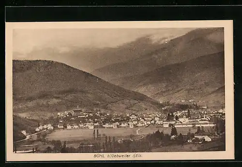 AK Bühl b. Gebweiler, Totalansicht mit Gebirge