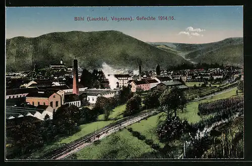 AK Bühl /Lauchtal, Panorama mit Fabriken