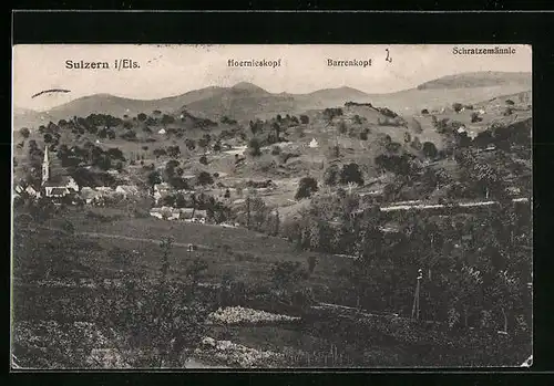 AK Sulzern, Ortsansicht mit Hoernleskopf und Barrenkopf