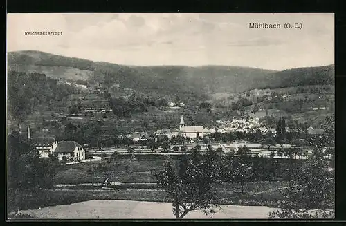 AK Mühlbach, Panorama mit Reichsackerkopf