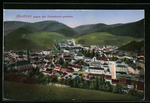 AK Markirch, Totalansicht gegen den Grenzkamm gesehen