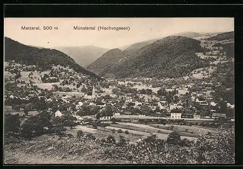 AK Metzeral, Totalansicht mit Münstertal