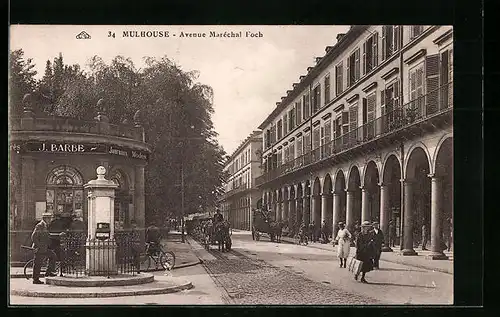 AK Mulhouse, Avenue Marechal Foch