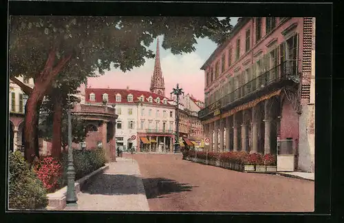 AK Mulhouse, Avenue Joffre et Place de la République