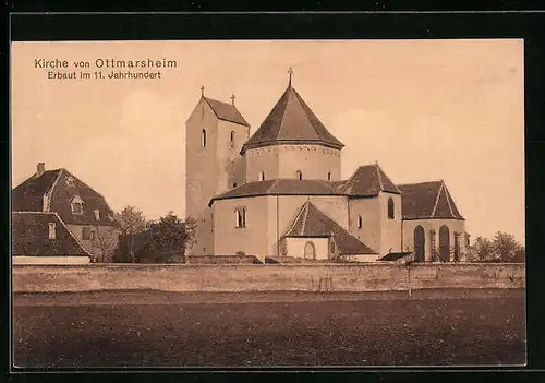 AK Ottmarsheim, Kirche aus dem 11. Jahrhundert