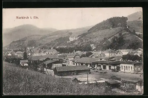 AK Markirch i. Els., Ortsansicht aus der Vogelschau