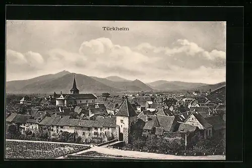 AK Türkheim, Teilansicht aus der Vogelschau