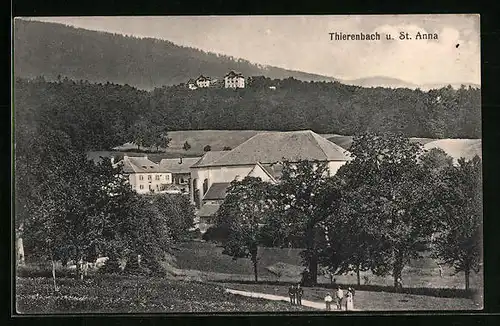 AK Thierenbach, Ortsansicht und St. Anna