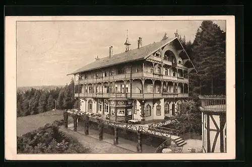 AK Freudenstadt /Schwarzwald, Waldhotel Stokinger mit Terrasse