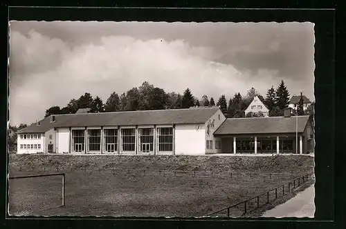 AK Gaildorf, Festhalle von der Strasse gesehen