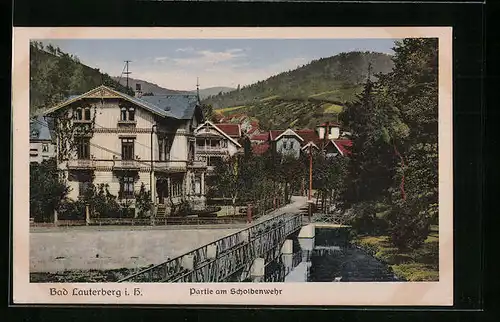 AK Bad Lauterberg i. H., Strassenpartie am Scholbenwehr