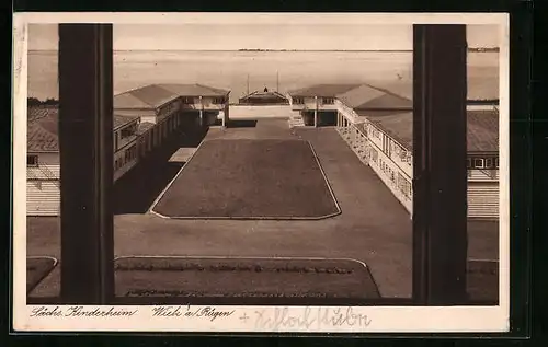 AK Wiek a. Rügen, Sächs. Kinderheim, Blick vom Wasserturm nach dem Bollwerk