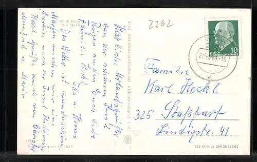 AK Wiek a. Rügen, Strassenpartie am Markt