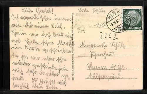 AK Wiek a. Rügen, Altar in der Kirche